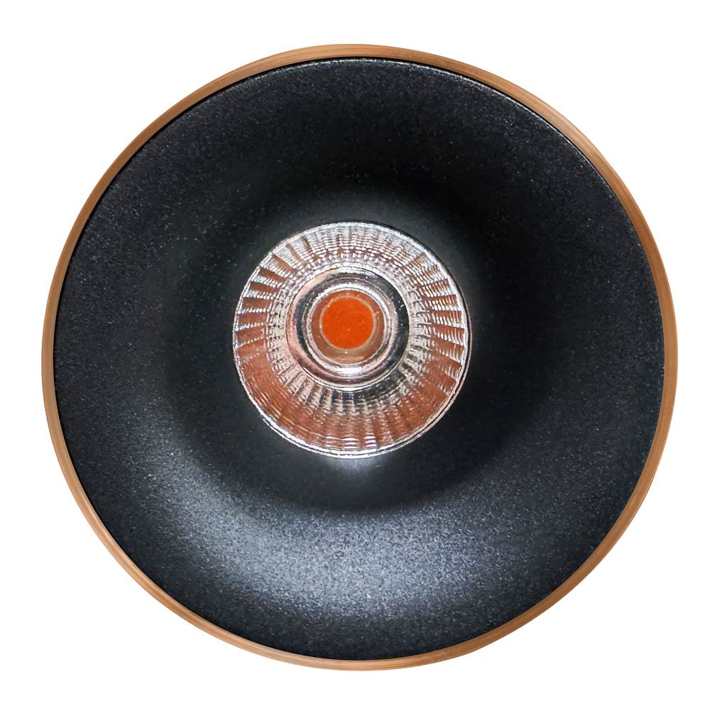 Eurofase Echo 15w Black Trim Wide 3000k Clear Lens Copper Ring