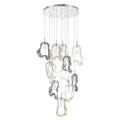 Eurofase 49237-023 Polished Nickel Norah, Chandelier, 12-light, 24'', Polished Nickel, Mixed Glass Image 1