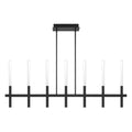 Eurofase Benicio, Chandelier, 7-light, 46'', Matte Black, Clear Glass
