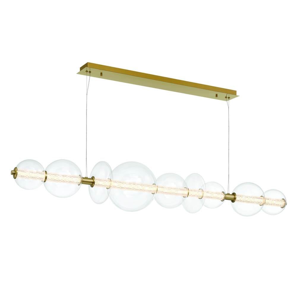 Eurofase 47257-016 Gold Atomo, Chandelier, 9-light, 74'', Gold, Clear Glass Image 4