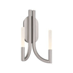 Eurofase Olette, Wall Sconce, 2-light, 17'', Brushed Nickel, Frosted Acrylic