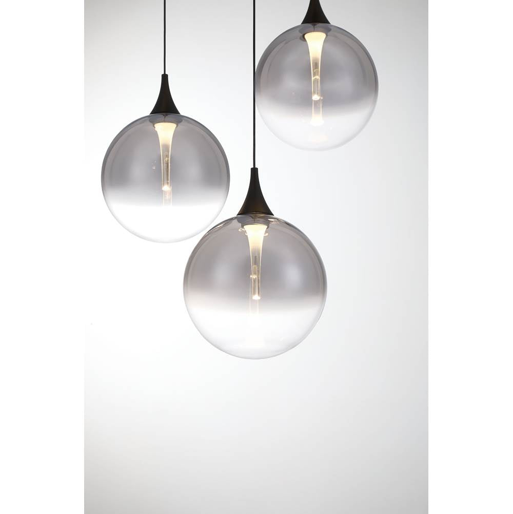 Eurofase 48929-028 Matte Black Iissa, Chandelier, 7-light, 21'', Matte Black, Smoked Glass Image 2