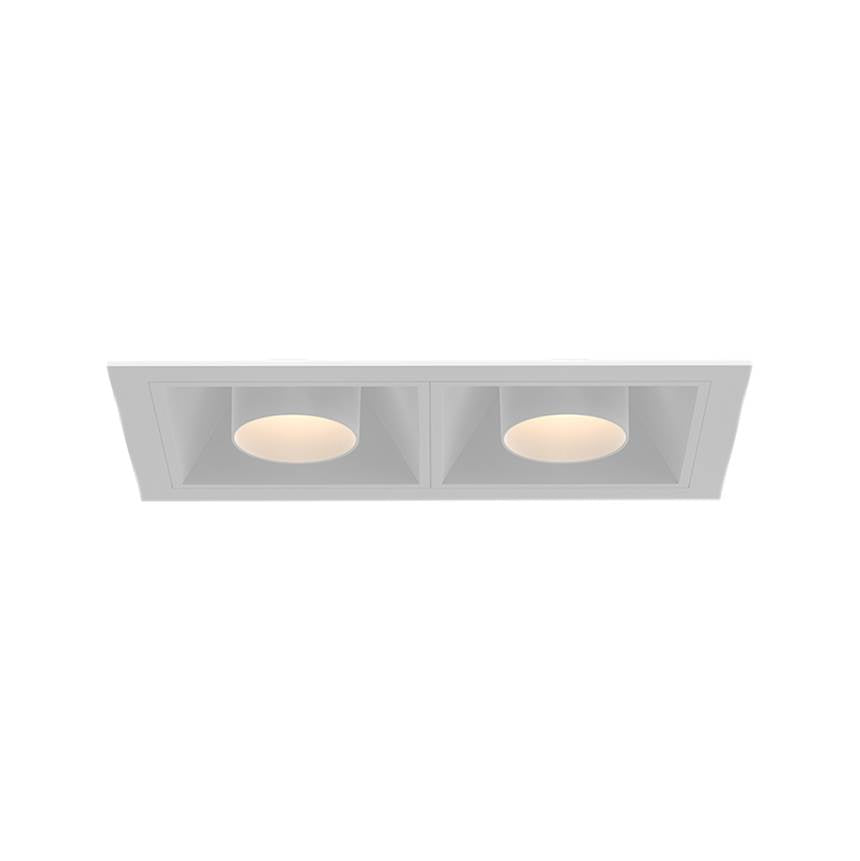 Eurofase Bravo 15w 2 Light White Trim Snoot Gimbal Wide 2700k Clear Lens