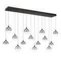Eurofase 48939-027 Matte Black Iissa, Chandelier, 14-light, 72'', Matte Black, Smoked Glass Image 1