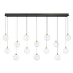 Eurofase 48938-013 Gold Iissa, Chandelier, 14-light, 72'', Gold, Clear Glass Image 2