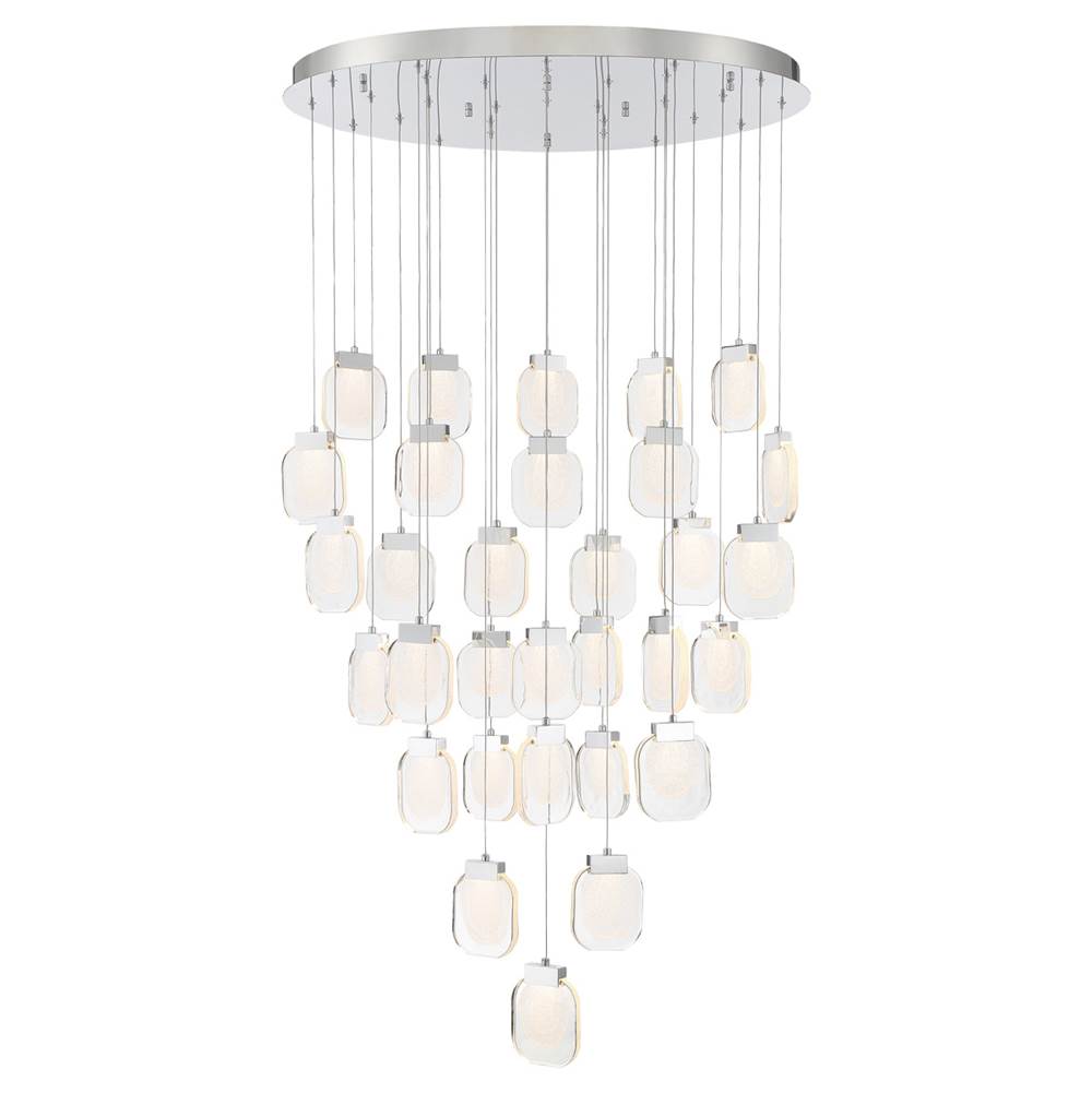 Eurofase Paget, Chandelier, 31-light, 39'', Chrome, Clear Glass