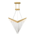 Eurofase Vivien, Chandelier, 32'', Matte Gold, Crystalic Acrylic