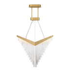 Eurofase Vivien, Chandelier, 32'', Matte Gold, Crystalic Acrylic
