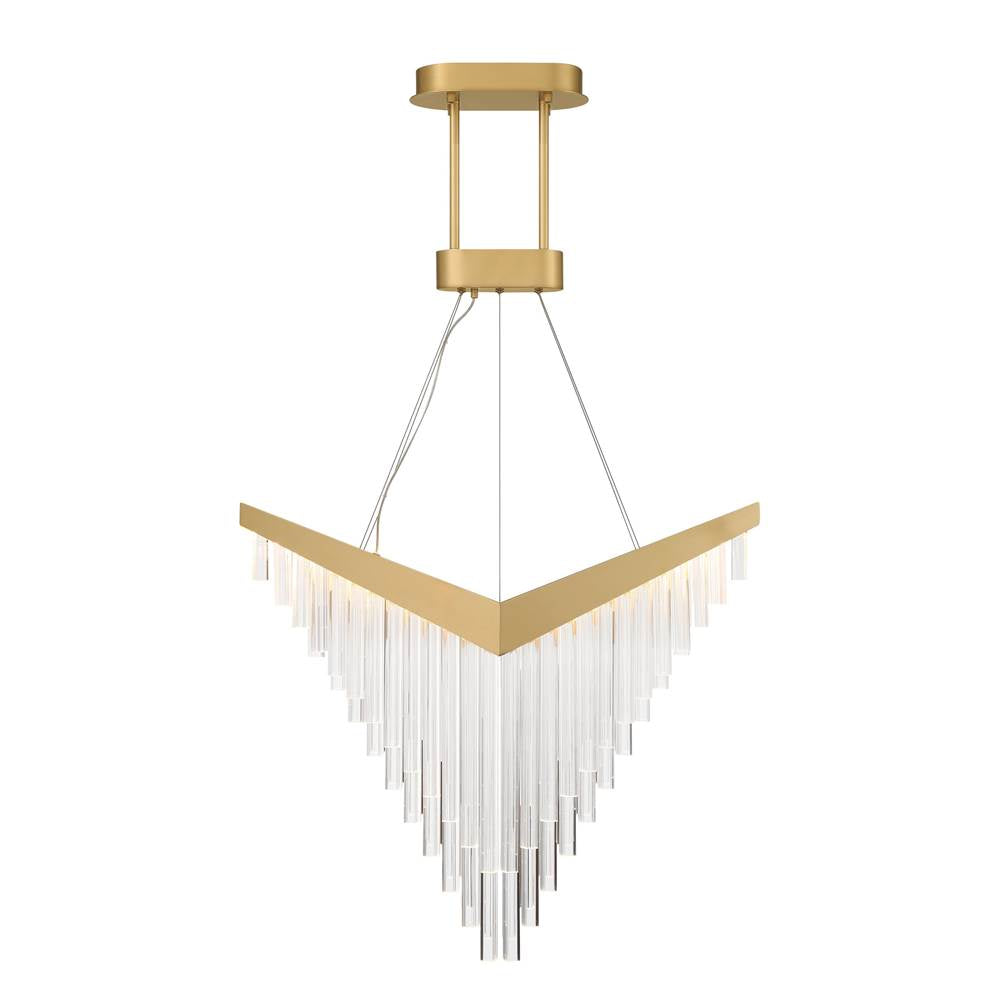 Eurofase Vivien, Chandelier, 32'', Matte Gold, Crystalic Acrylic