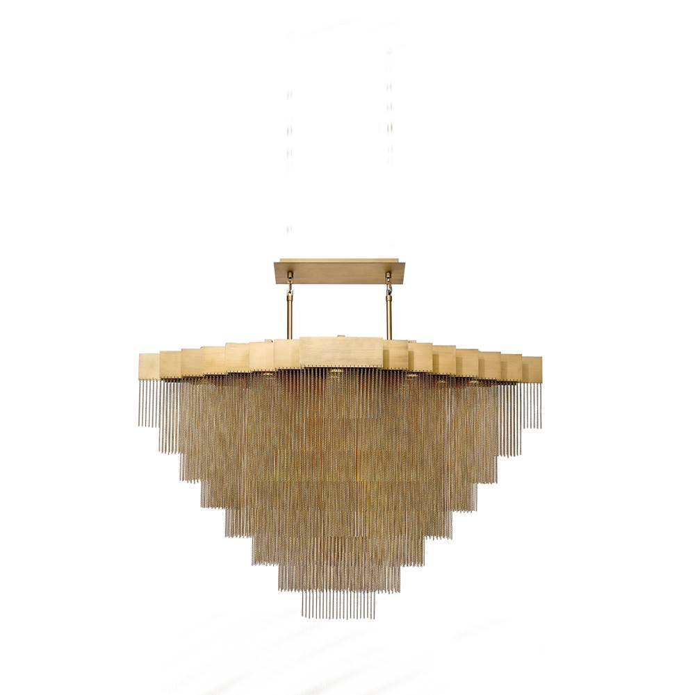 Eurofase 37096-014 Matte Gold Bloomfield, Chandelier, 22-light, 47'', Matte Gold, Gold Aluminum Image 5