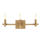 Eurofase 45234-019 Gold Torna, Vanity, 3lt, 24'', Gold, White Acrylic Image 1