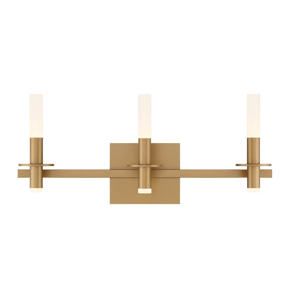 Eurofase 45234-019 Gold Torna, Vanity, 3lt, 24'', Gold, White Acrylic Image 1