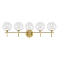 Eurofase 48919-012 Gold Iissa, Vanity, 5lt, Gold, Clear Glass Image 1