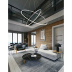 Eurofase Valley, Chandelier, 2-light, 32'', Chrome, White Acrylic