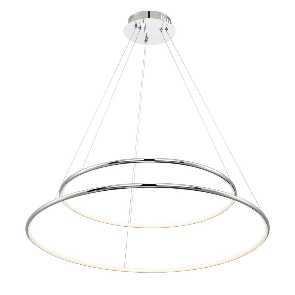 Eurofase 31861-014 Chrome Valley, Chandelier, 2-light, 32'', Chrome, White Acrylic Image 2