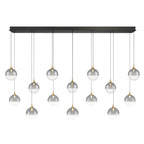 Eurofase 48938-020 Gold Iissa, Chandelier, 14-light, 72'', Gold, Smoked Glass Image 1