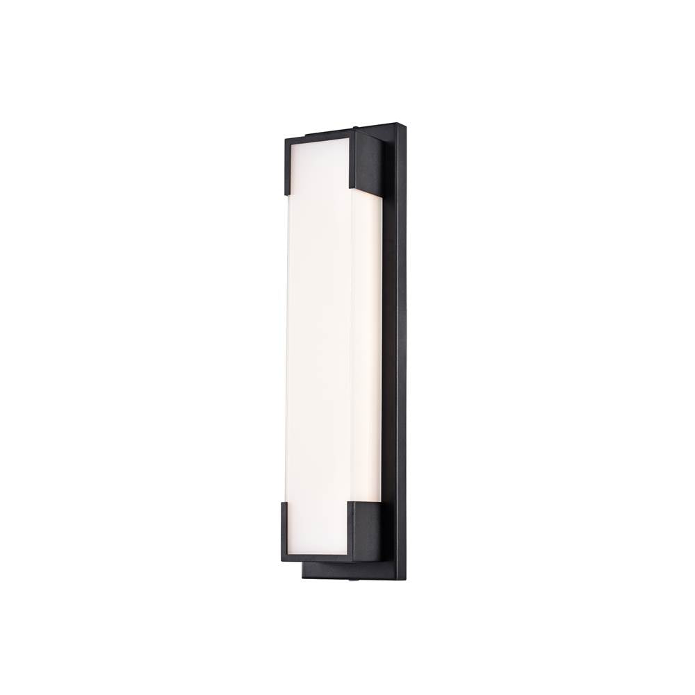 Eurofase Thornhill, Wall Sconce, 19.75'', Powder Coat Black, White Glass