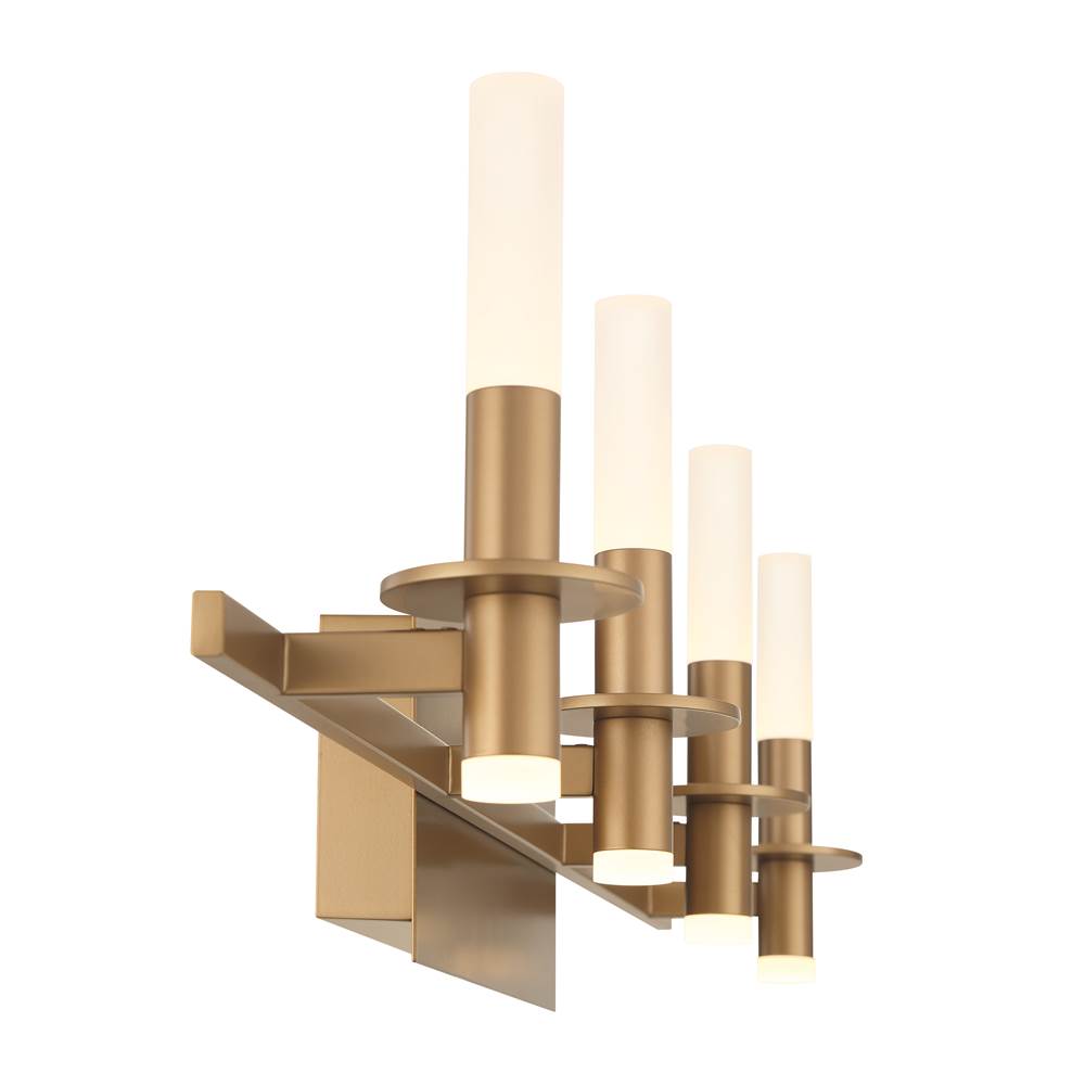 Eurofase 45235-016 Gold Torna, Vanity, 4lt, 36'', Gold, White Acrylic Image 5