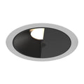 Eurofase Oscar Small 15w Round White Trim Black Baffle Wall Wash Wide 2700k Clear Lens