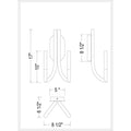 Eurofase 49009-033 Matte Black Olette, Wall Sconce, 2-light, 17'', Matte Black, Frosted Acrylic Image 1