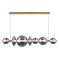 Eurofase Atomo, Chandelier, 7-light, 56'', Gold, Smoked Glass