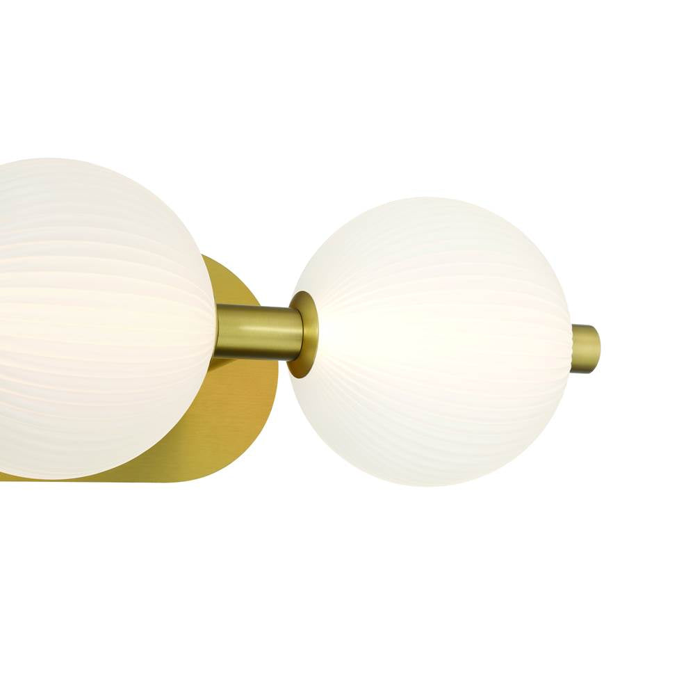 Eurofase 47193-017 Gold Palmas, Vanity, 3lt, 23'', Gold, White Glass Image 3