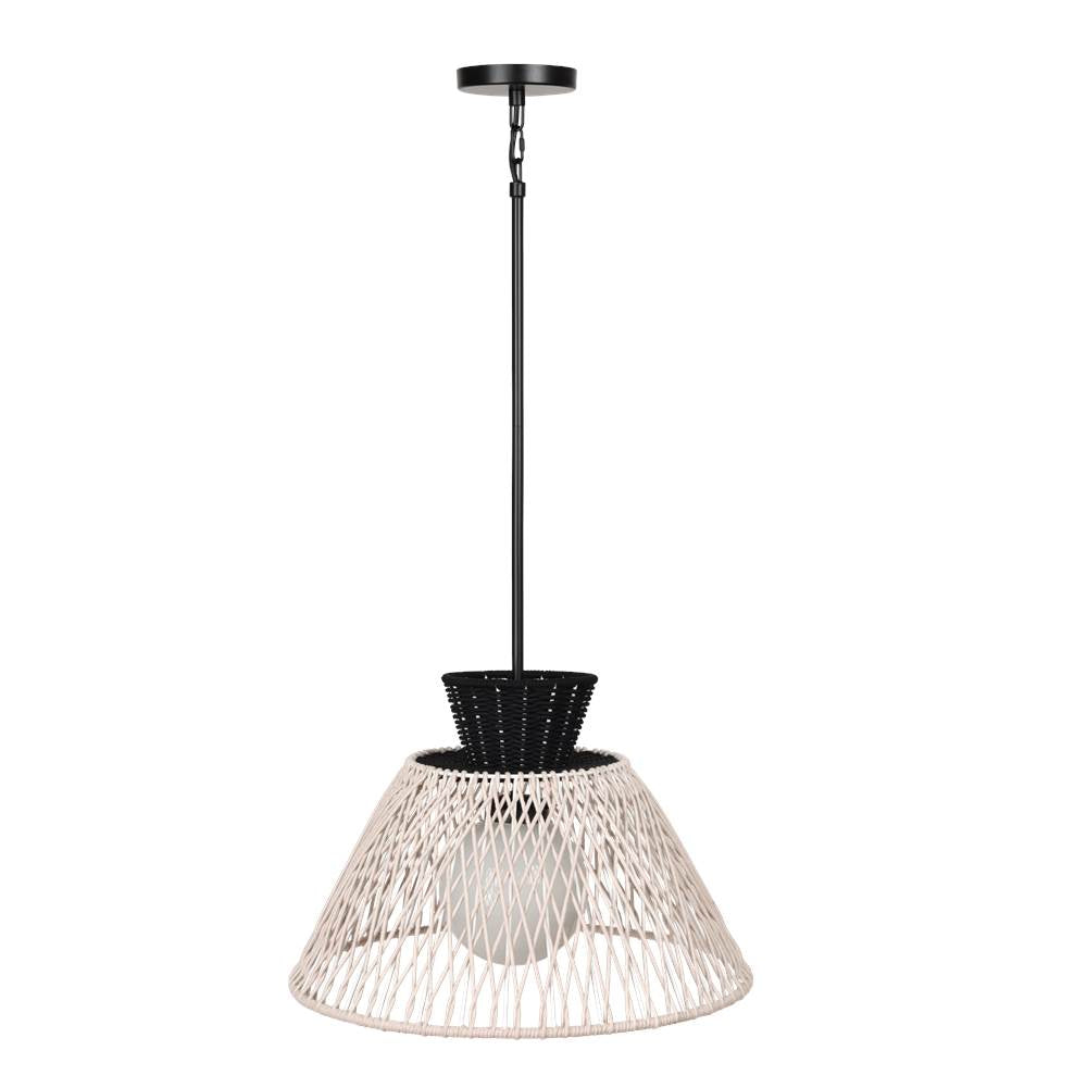 Eurofase Jelice, Outdoor, 24'', Matte Black, Beige Rope