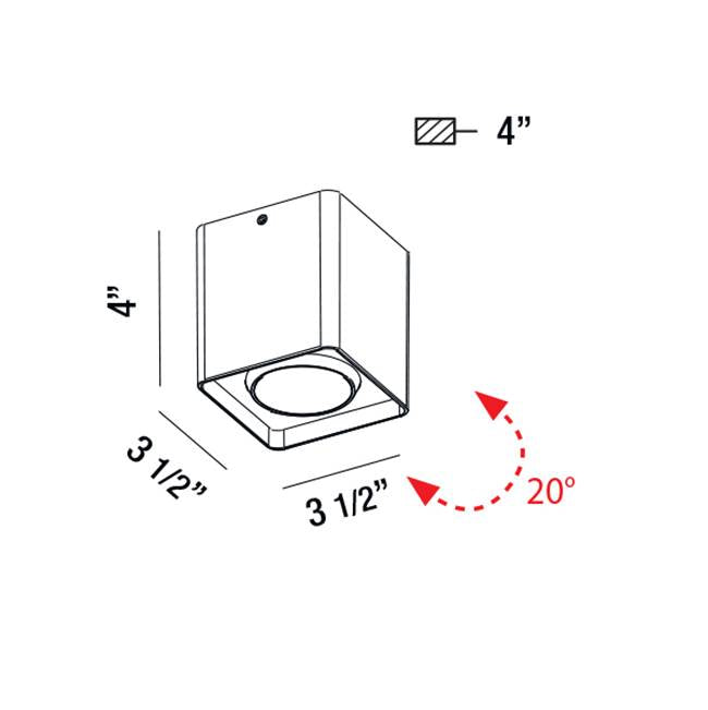 Eurofase 31578-037 Marine Grey Kewb,outdr,led Ceilmnt,9w,bk Image 2