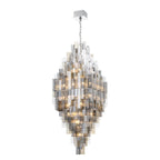 Eurofase 47914-018 Chrome Altesa, Chandelier, 68-light, 96'', Chrome, Mixed Glass Image 3