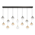 Eurofase 48940-043 Gold Black Mix Iissa, Chandelier, 14-light, 72'', Gold-black Mix, Mixed Glass Image 1