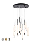 Eurofase 37235-024 Matte Black Cumberland, Chandelier, 12-light, 22'', Matte Black, White Glass Image 2