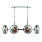 Eurofase 38130-022 Polished Nickel Nottingham, Chandelier, 6-light, 44'', Polished Nickel, Smoked Glass Image 4