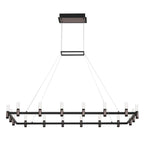 Eurofase 37048-013 Satin Nickel Black Mix Altamont, Chandelier, 18-light, 52'', Satin Nickel-black Mix, White Acrylic Image 2