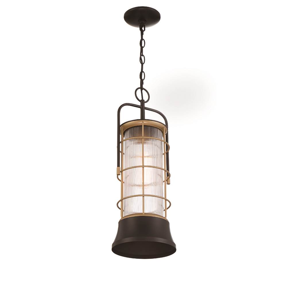 Eurofase 44266-011 Gold Black Mix Rivamar, Outdoor, 23'', Gold-black Mix, Clear Glass Image 1