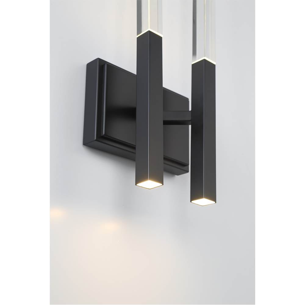 Eurofase 46426-017 Matte Black Benicio, Wall Sconce, 2-light, 18'', Matte Black, Clear Glass Image 2