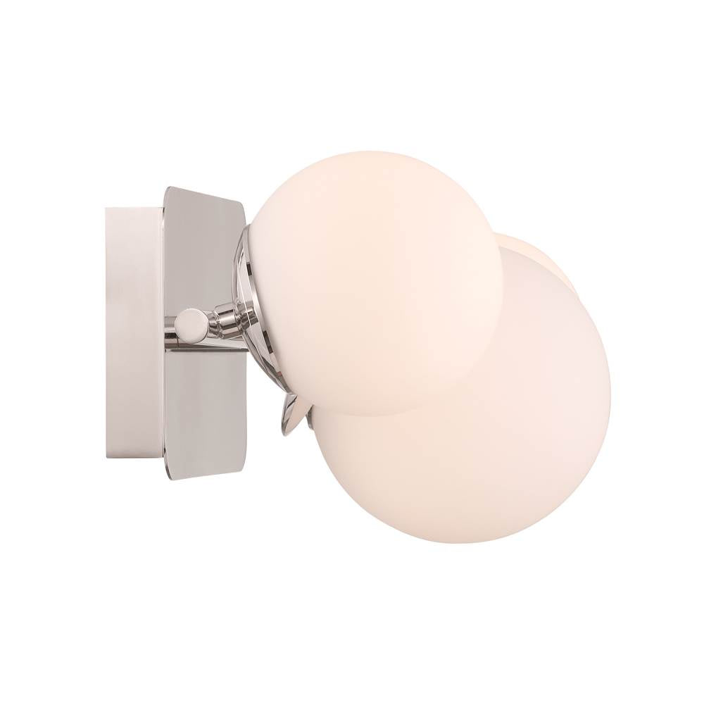 Eurofase 49085-020 Polished Nickel Vine, Vanity, 3lt, Polished Nickel, Opal Glass Image 2