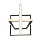 Eurofase 39323-019 Matte Black Bordo, Chandelier, 3-light, 38'', Matte Black, White Acrylic Image 5