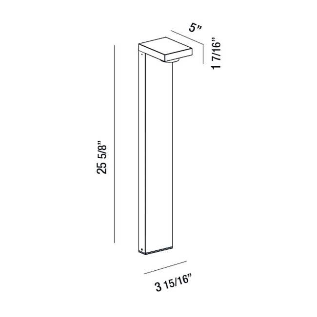 Eurofase Pallito,led Blrd,1x7w,26in,bk
