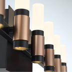 Eurofase 45238-017 Brass Black Mix Albany, Vanity, 6lt, 32'', Brass-black Mix, White Acrylic Image 4