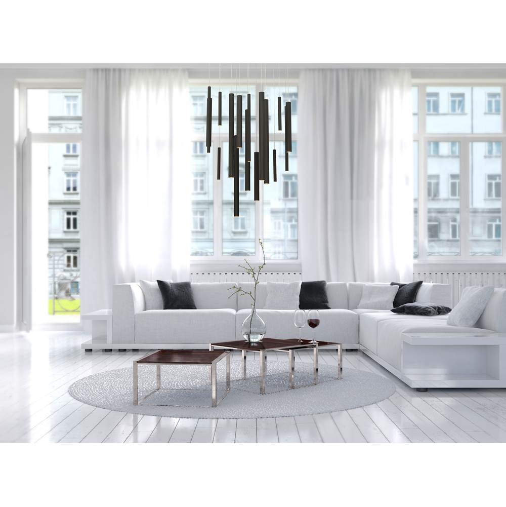 Eurofase 31445-016 Matte Black Santana, Chandelier , 18-light, 24'', Matte Black Image 2
