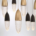 Eurofase 43861-042 Gold Black Mix Ecrou, Chandelier, 12-light, 44'', Gold-black Mix, Clear Glass Image 4