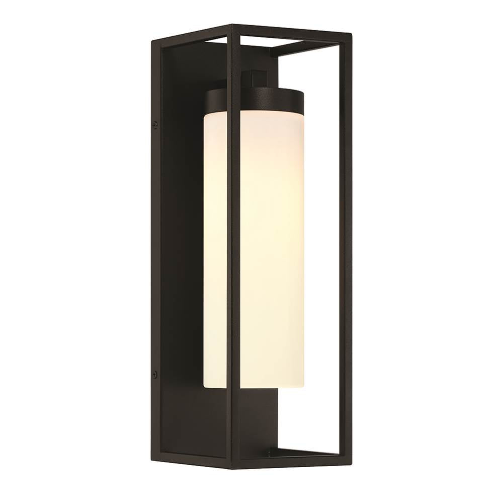 Eurofase Ren, Outdoor, 17'', Powder Coat Black, White Glass
