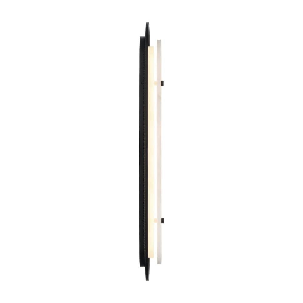 Eurofase 49444-025 Matte Black Tramore, Wall Sconce , 30'', Matte Black, Alabaster Image 4