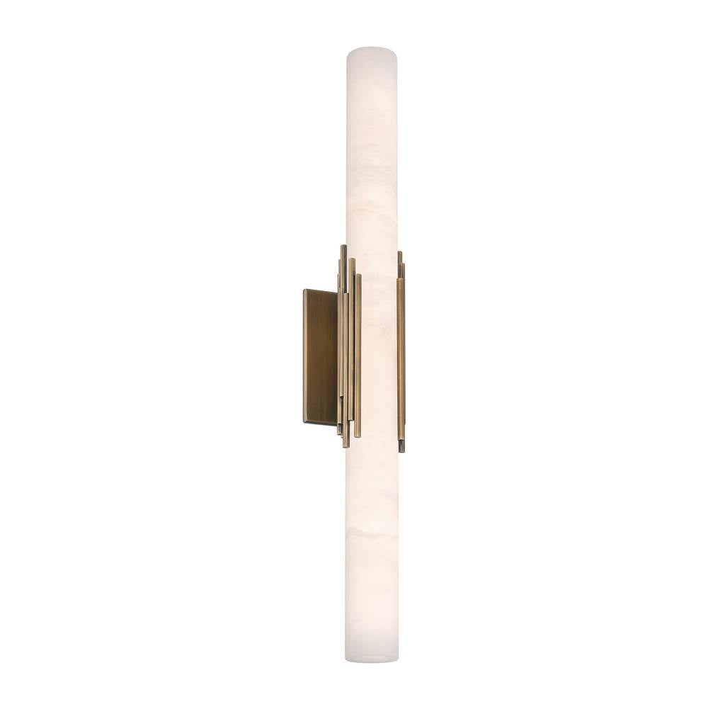 Eurofase Venna, Wall Sconce , 28'', Antique Brass, Alabaster