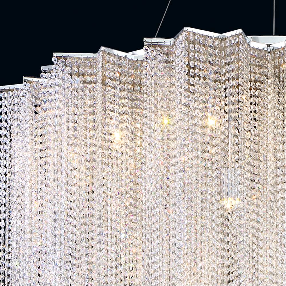 Eurofase 29052-011 Chrome Cohen, Chandelier, 24-light, 67'', Chrome, Mixed Glass Image 5
