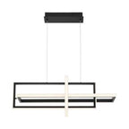 Eurofase 39323-019 Matte Black Bordo, Chandelier, 3-light, 38'', Matte Black, White Acrylic Image 2