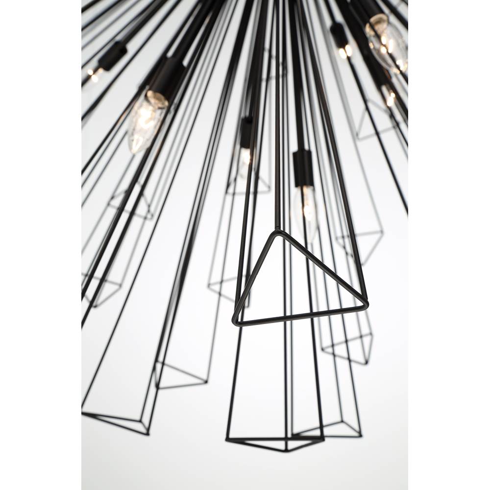 Eurofase 43865-017 Matte Black Dendelio, Chandelier , 35-light, 54'', Matte Black Image 2