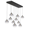 Eurofase 48933-025 Matte Black Iissa, Chandelier, 10-light, 47'', Matte Black, Smoked Glass Image 1