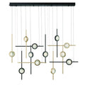 Eurofase Barletta, Chandelier , 12-light, 53'', Gold-black Mix