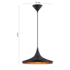 Eurofase 20439-019 Matte Black Ramos, Pendant, 14'', Matte Black, Gold-black Mix Steel Image 5